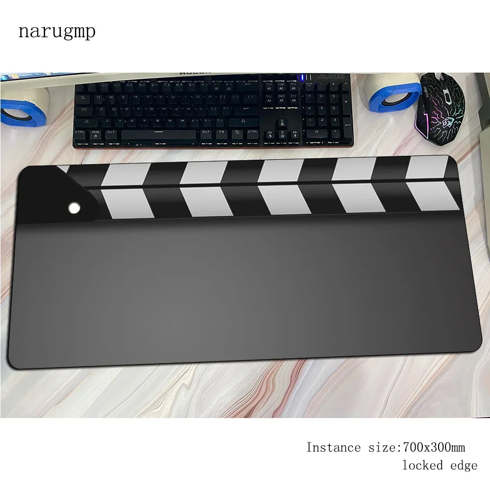 Movie Clapperboard mats locked edge gaming mouse pad big keyboard mousepad esports notebook gamer accessories padmouse mat