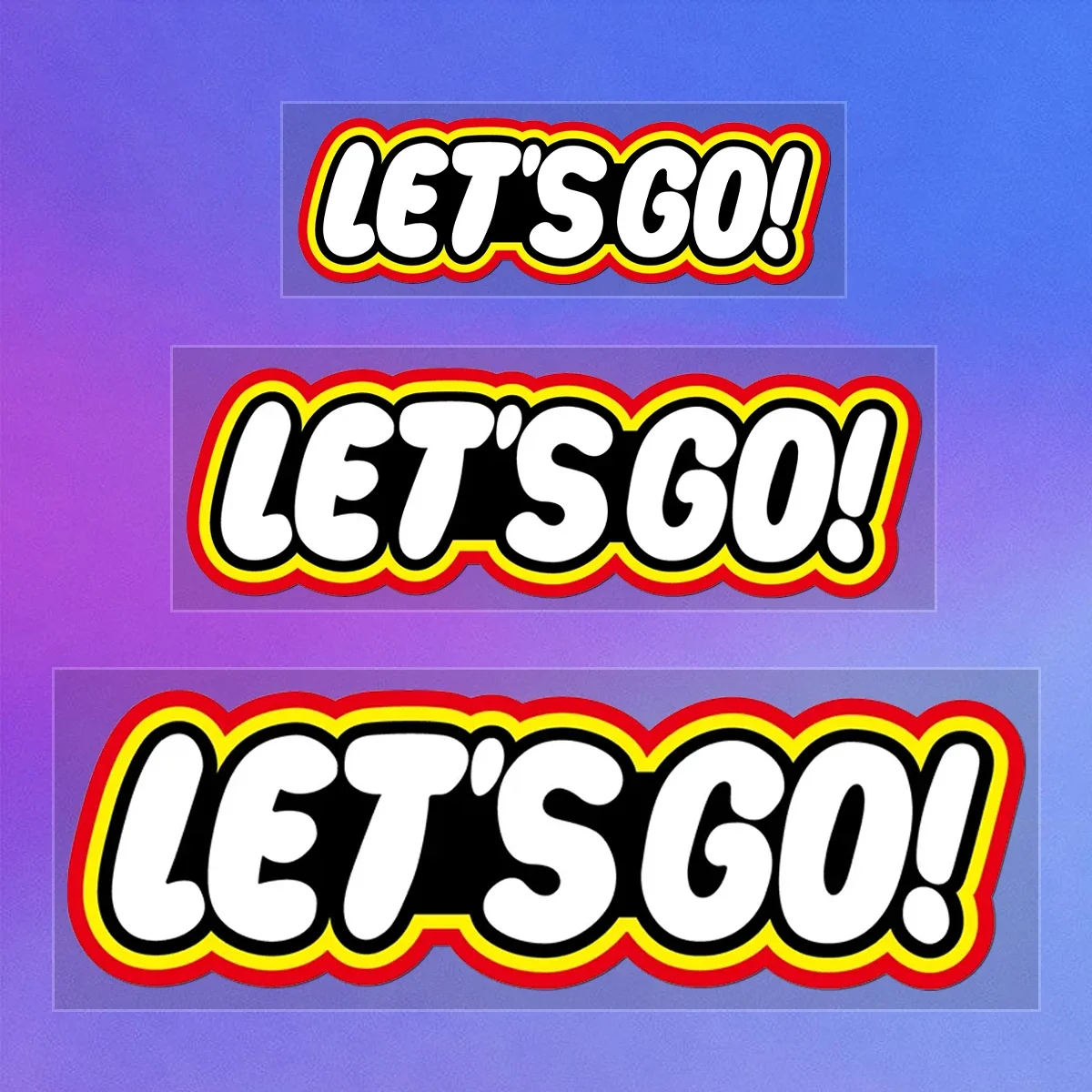 

Personalized Text On Car Windows And Stickers Is Funny Let's Go! Car and Motorcycle Decorative Bumper Scratch Reflective Sticker