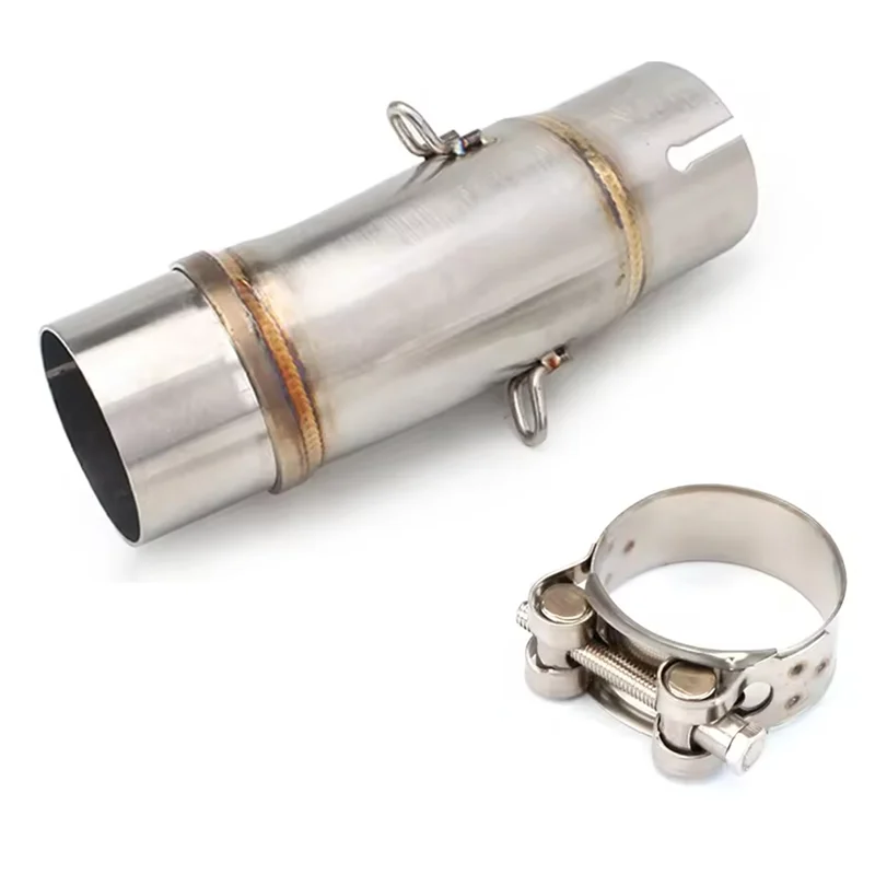 Stainless Steel For Kawasaki Ninja250 Ninja400 Ninja500 Z250 Z400 Z500 51Mm Motorcycle Exhaust Mid Pipe 2017-2025