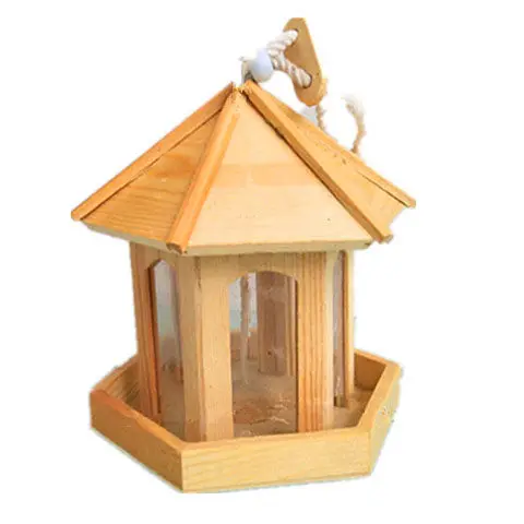 Outdoor rainproof hanging feeder for outdoor application, bird guide and anti scattering bird feeding, balcony of bird house