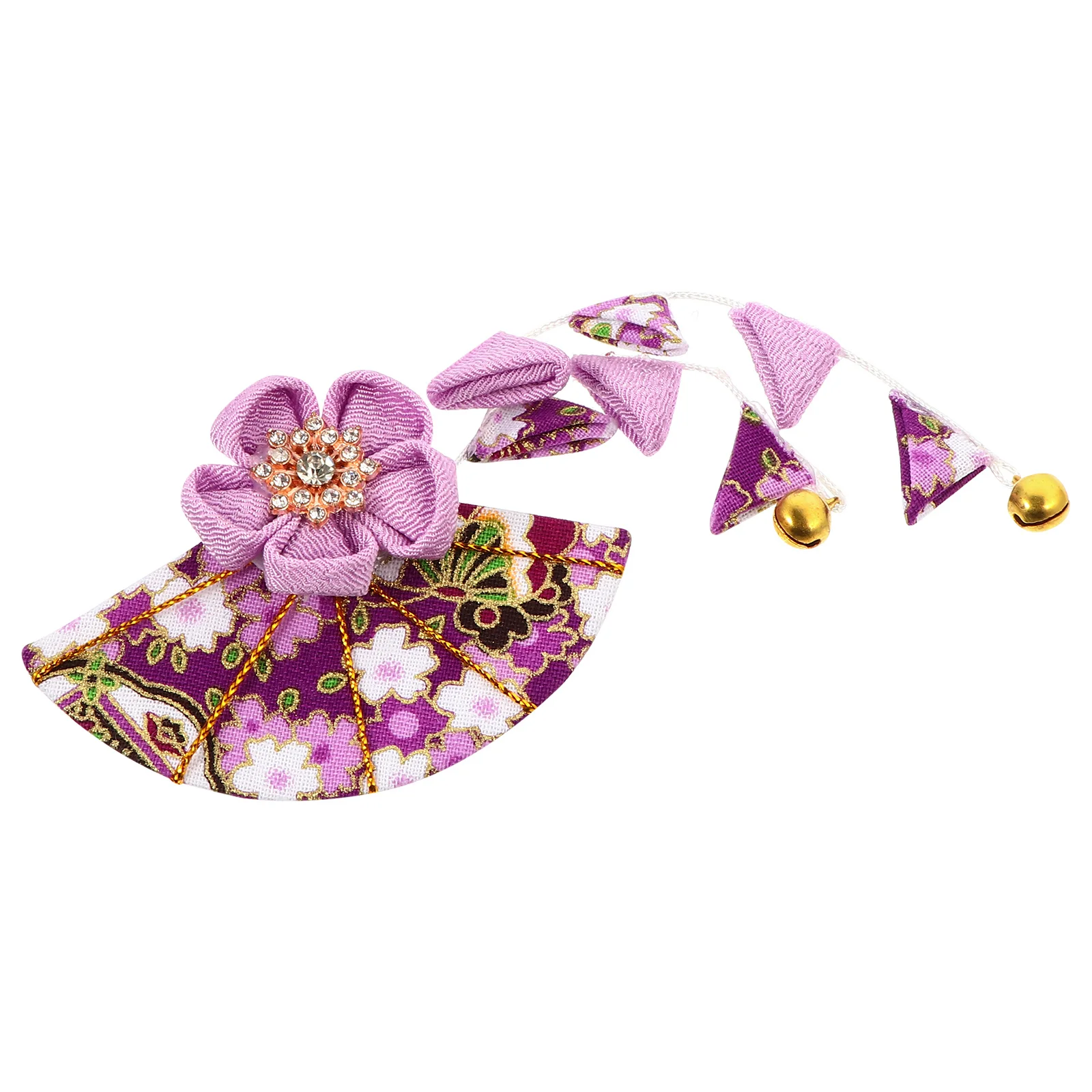 

Tassel Hair Clip Modeling Cloth Alloy Sequins Japanese Style Kimono Accessories Lightweight Portable Practical Use Hair