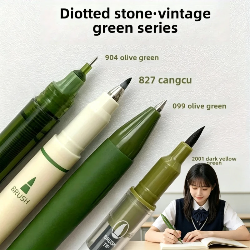

4 Vintage Pens Set, Quick-Dry Ink for Smooth Writing, Compatible with Multiple Tips,Ideal for Office Work & Notebooks,Stationary