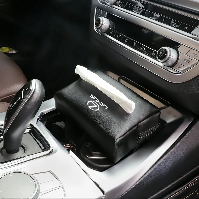 بو الجلود سيارة الأنسجة صندوق الوجه الأنسجة حقيبة التخزين لكزس FSPORT LBX NX RX 350h 450h ES UX 300e GS IS LS LX CT LC RC GX460