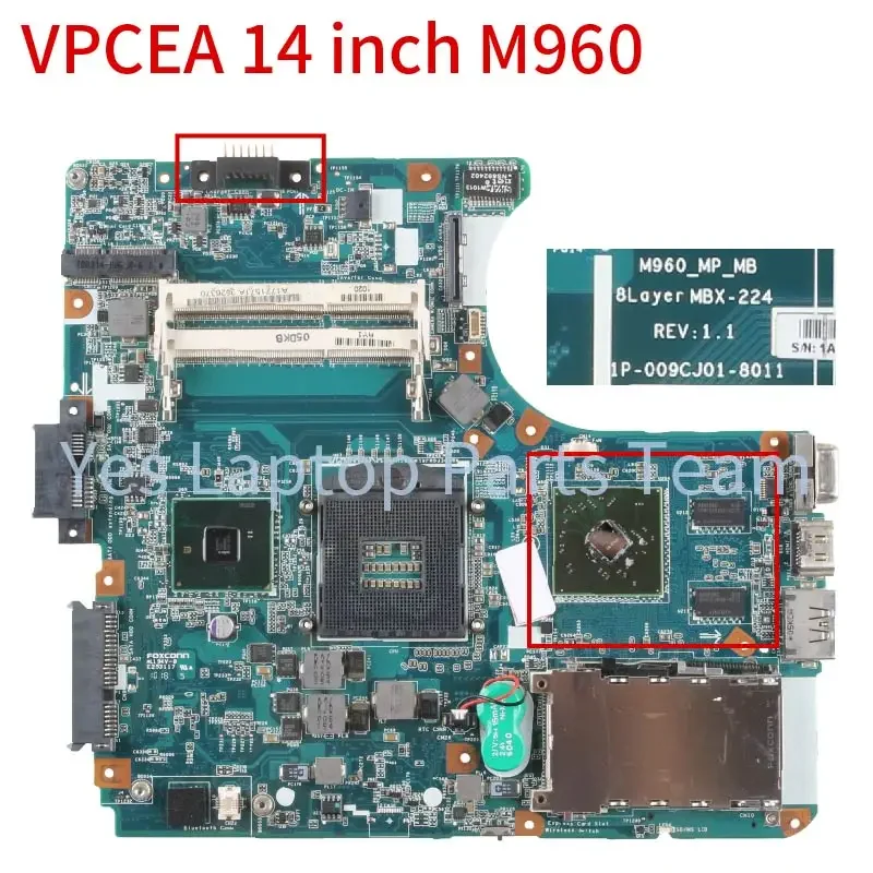 لسوني VPCEA VPCEB MBX-224 اللوحة الرئيسية للكمبيوتر المحمول أ 1771577 أ أ أ 1780048 أ أ أ 1794334 أ أ أ 1771571 لوحة أم للكمبيوتر المحمول PCG-61212T HM55 512M