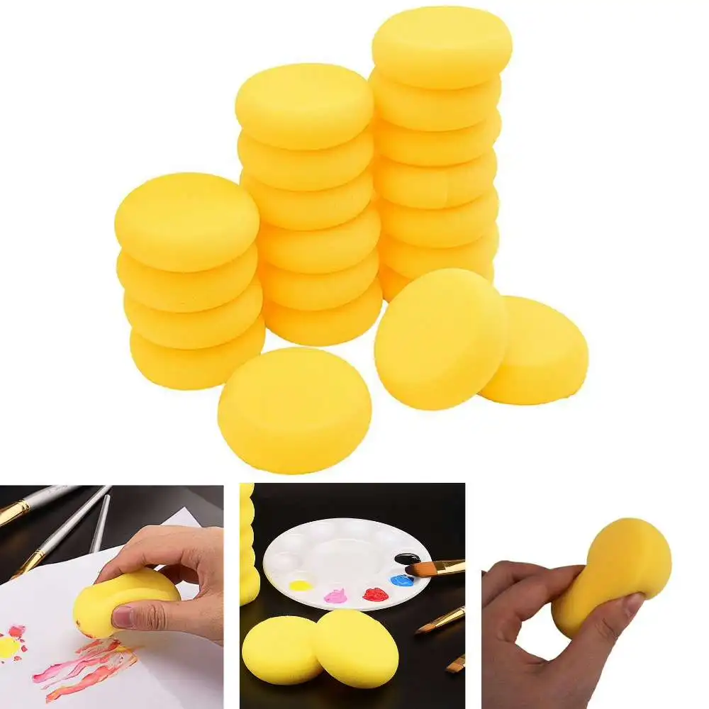1-20pcs Ceramic Sponge Round Shape Throwing Water Absorbing Foam Pottery Sculpture Ceramic Foam Cleaning Tools Accessories
