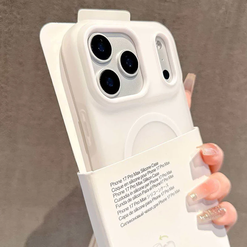 Funda magnética 2 en 1 color candy de lujo para iPhone 17 Air 16 15 14 13 12 11 Pro Max Plus, compatible con carga inalámbrica Magsafe 2