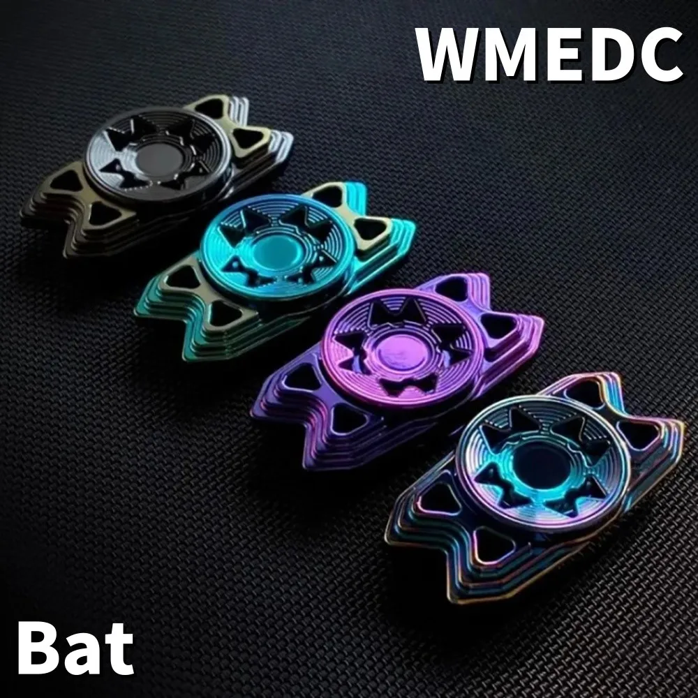 WMEDC Bat Fidget Spinner Giocattolo antistress in acciaio inossidabile Fidget Spinner a due pale Accessori da scrivania per ufficio Giocattolo novità