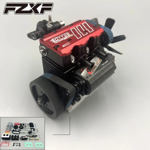 TOYAN FS L200AC 2 실린더 니트로 엔진 모델 7CC 4 스트로크 공랭식 엔진 모델 키트-OTTO 모터 버전