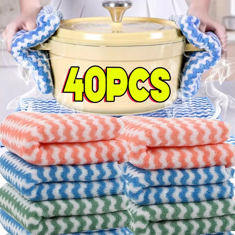 

Двусторонние флисовые салфетки для мытья посуды, супервпитывающие салфетки для мытья посуды, кухонные тряпки для мытья посуды, полотенце для протирания стеклянных окон