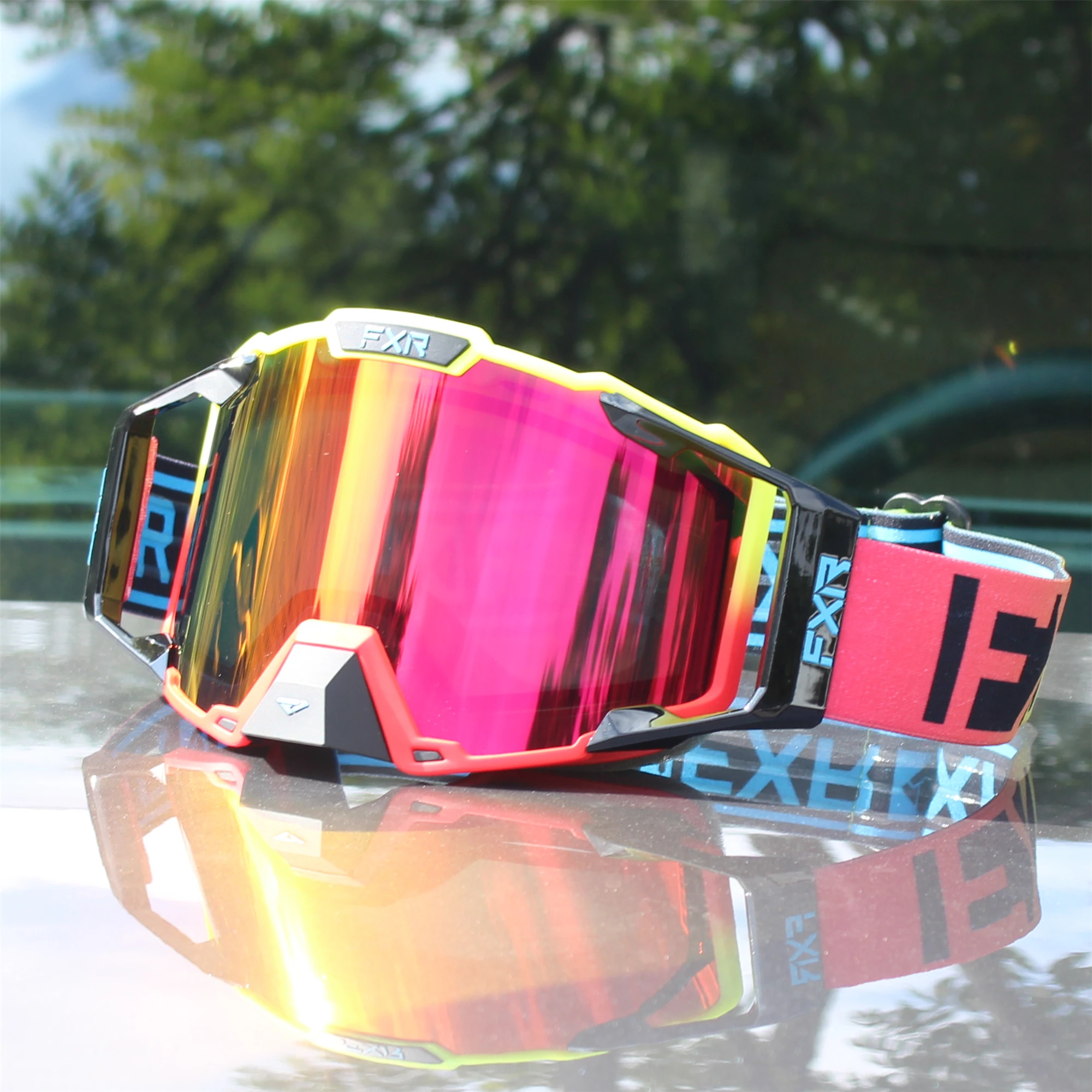 แว่นตาสำหรับขี่มอเตอร์ไซค์ FXR เลนส์สองชั้นป้องกันฝ้า แว่นตาสำหรับมอเตอร์ครอส แว่นตาสำหรับรถวิบาก ATV แว่นตาสำหรับเล่นสกี แว่นตาสำหรับขี่มอเตอร์ไซค์กลางแจ้ง แว่นกันแดดสำหรับปั่นจักรยาน