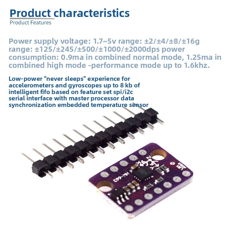 LSM6DS3 Accelerometer Gyroscope Sensor Module with IIC SPI Interface for Tilt Angle Measurement