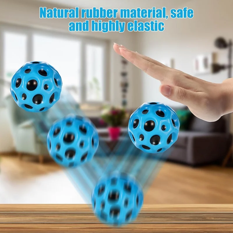 Bolas de goma para niños, bolas hinchables para saltar, bolas de rebote alto para niños, Bola de primavera para exteriores, alivio del estrés, bola con agujero, juegos de fiesta