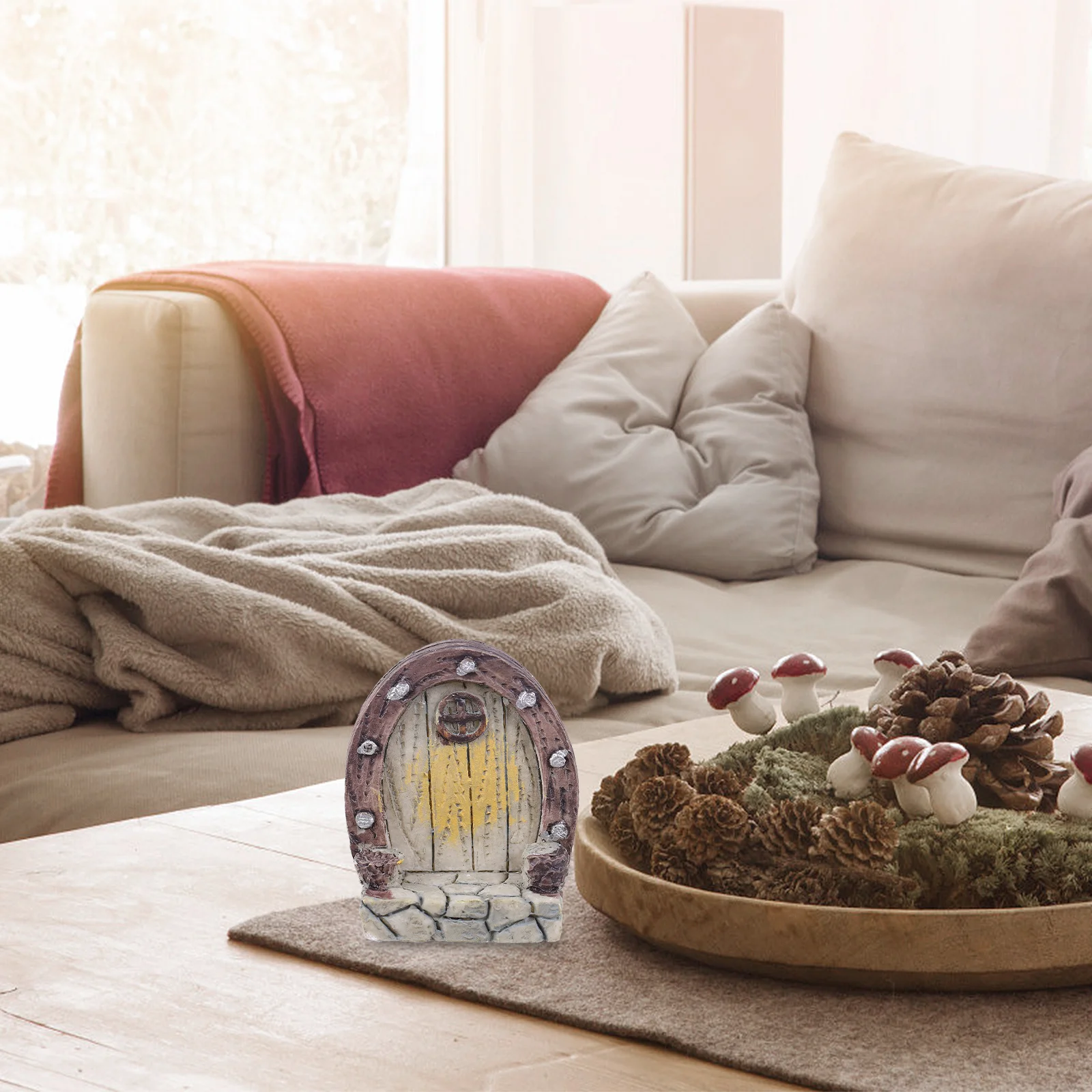 

10Pcs Micro Landscape Gate Decorations Resin Mini Wooden Door Adornments for Fairy Garden Home Office Gardening Ornament