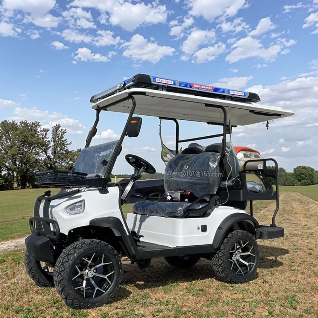2025 Индивидуальная электрическая тележка для гольфа 72 В с сертификатом CE 4-местный экскурсионный автомобиль для фермерского клуба Мощный электромобиль
