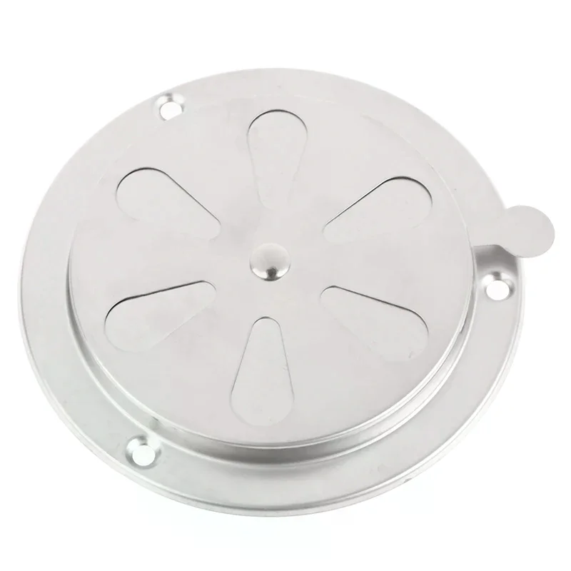 95/125mm Adjustable Air Vent Grille Round Ducting Ventilation Grilles Cover Stainless Steel BBQ Grill Smoker Exhaust Vent Stove