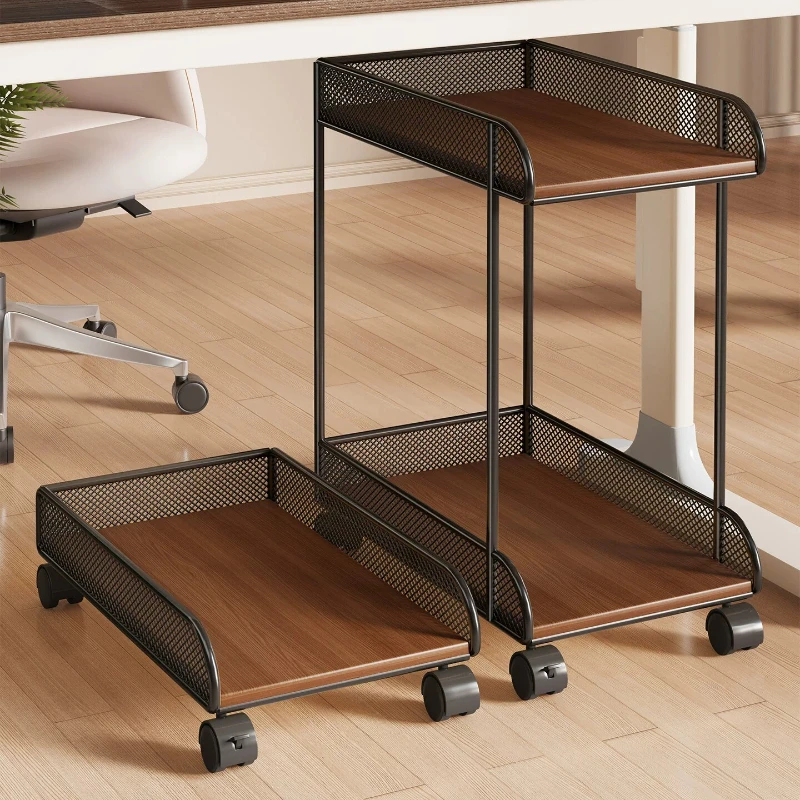 Mobile Computer Case Stand,Pulley Base Bracket for PC Chassis,Removable Tray Organizer for Office Workstation Household Decor