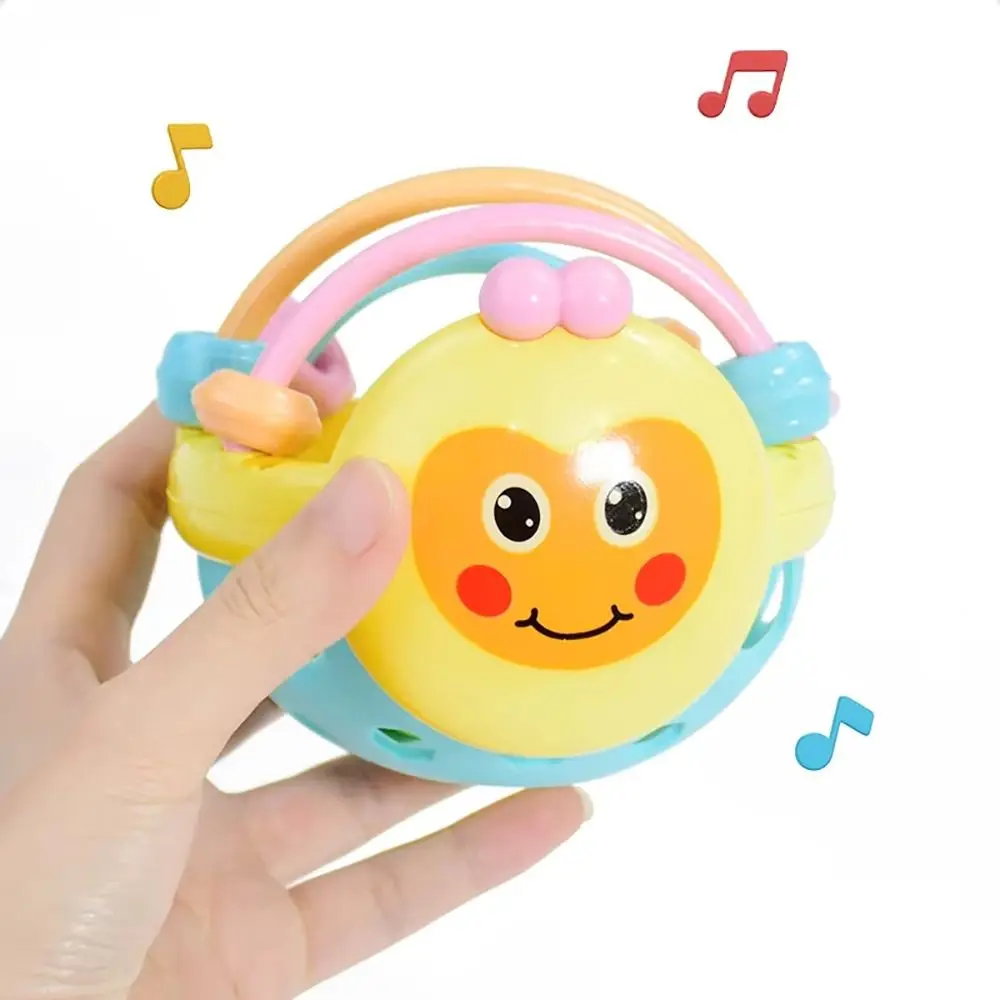 1 Uds. Juguetes de dentición suaves duraderos con forma de abeja para recién nacidos, desarrollo educativo temprano, campana de mano infantil, bola de agarre manual táctil de plástico