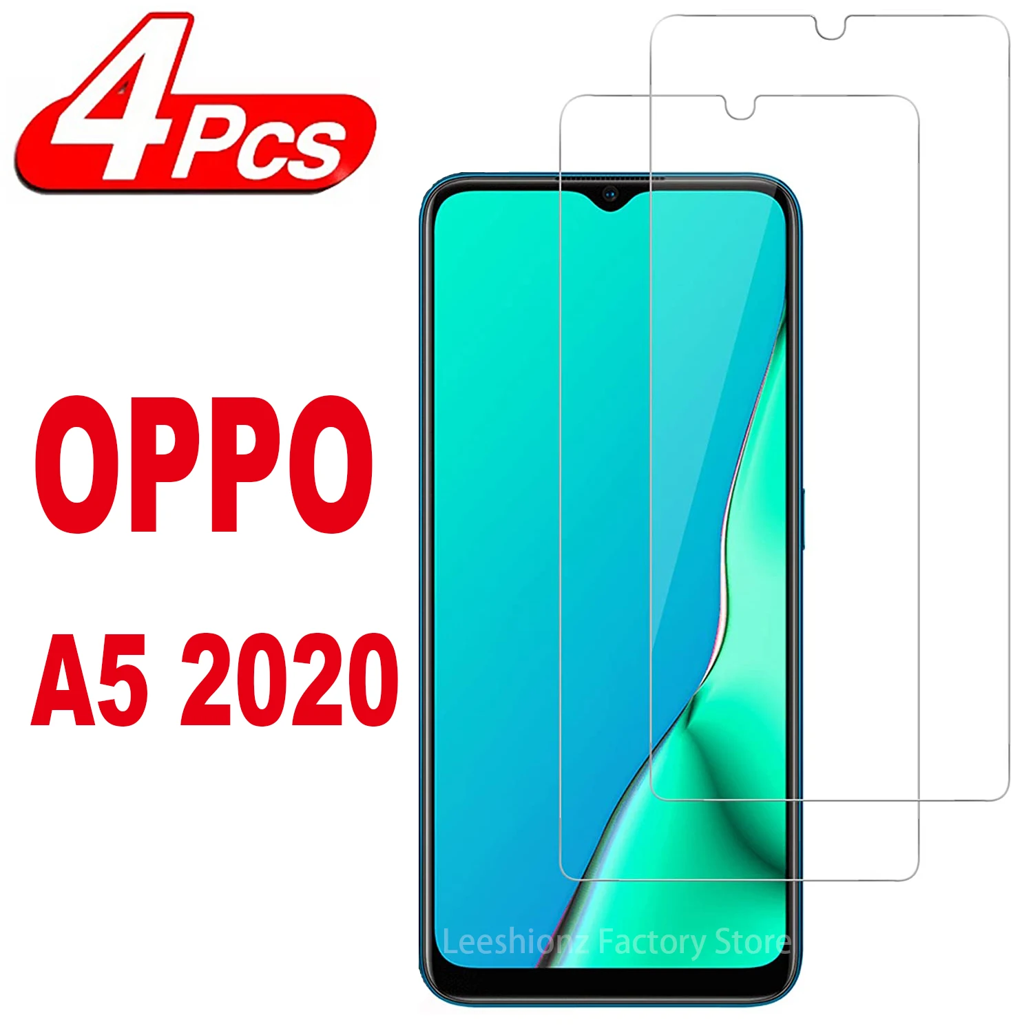 

2/4Pcs 9H Screen Protector For OPPO A5 2020 HD Tempered Glass