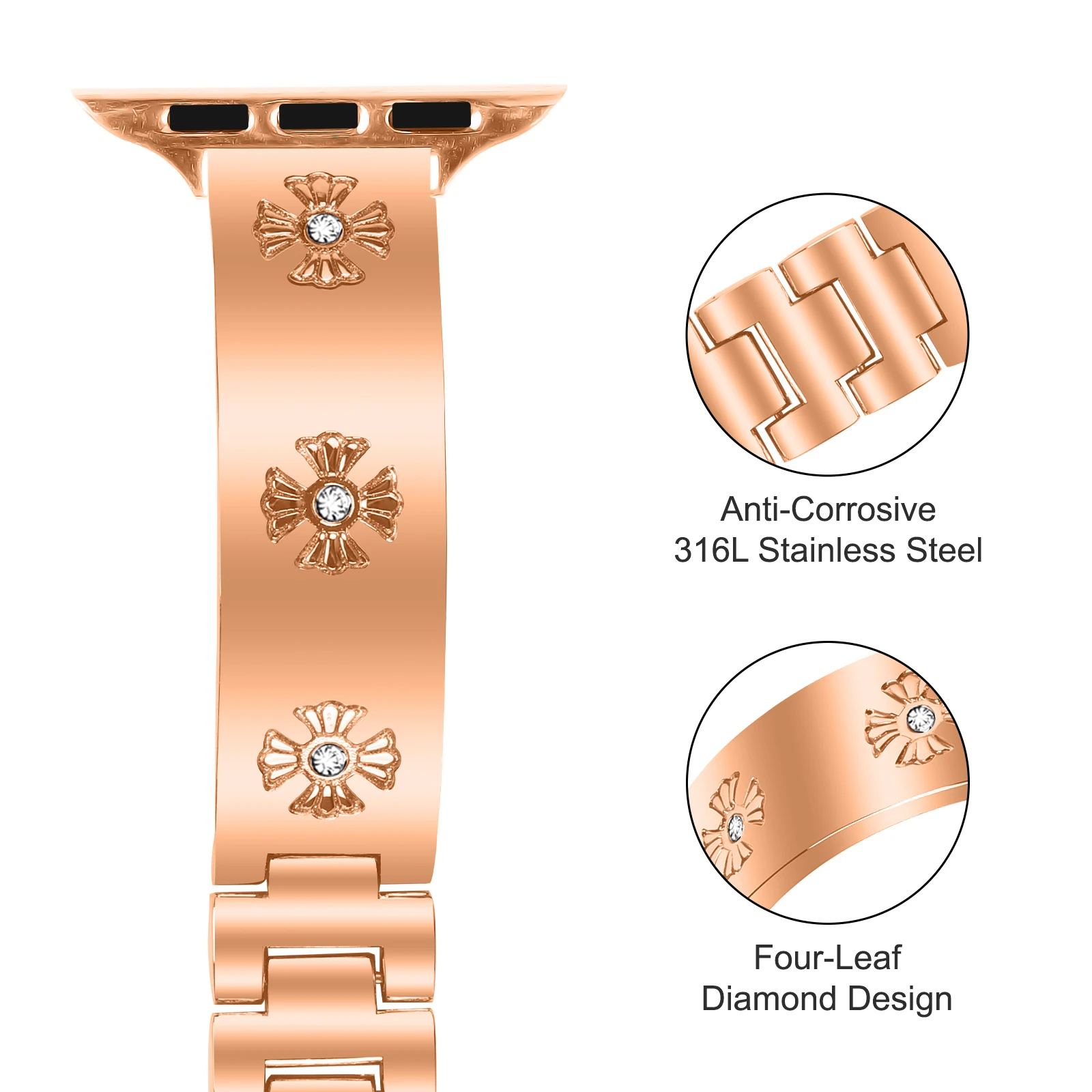 Metal Straps For apple Watch 44mm 40mm 45mm 46mm 49mm 42mm 41mm 38mm belt Bracelet iwatch Series 10 9 3 6 7 8 5 4 3 1 SE Ultra 2