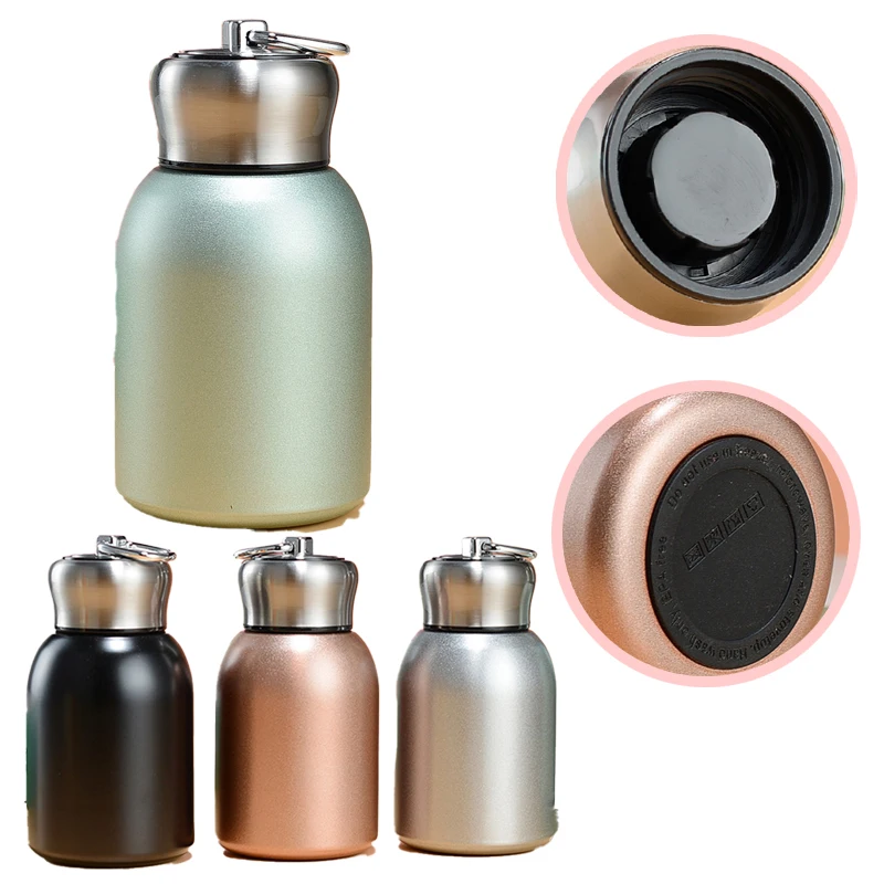 220ml Stainless Steel Water Bottle Insulated Perfect Protable Mini Coffee Travel Mug Thermos Vacuum Flask Drinkwar for Outdoor