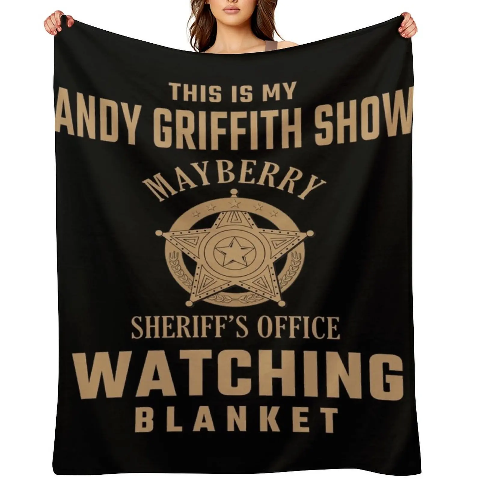

This Is My Andy Griffith Show Watching Blanket Funny Retro TV Throw Blanket Flannel decorative For Baby Blankets