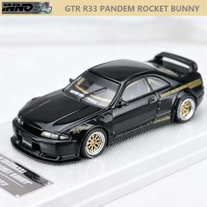 INNO 1:64 GTR R33 PANDEM ROCKET BUNNY  Alloy Die Casting Car Model Collection Model Boy Gift Christmas Gift Gifts for Men