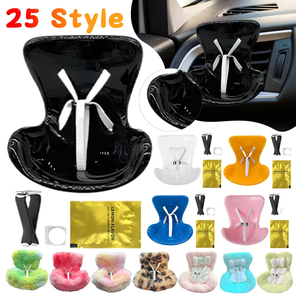 

Mini Plush Doll Safety Seat Kawaii Idol Doll Seat Car Ornament Car Air Outlet Aromatreatment Interior Decoration Accessories