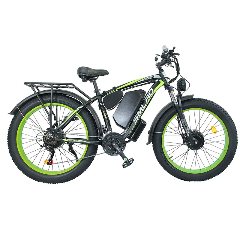 

SMLRO XDC600 26"Electric Bicycle 1000W*2 Dual Motor 52V 30AH Adult E-Bike Hydraulic Disc Brakes 7-Speed Gears Electric Bike