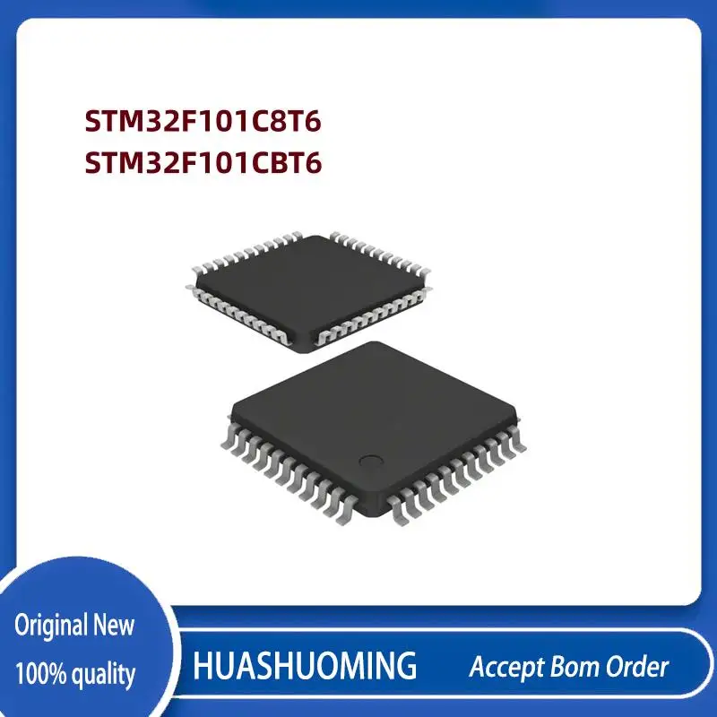 2pcs/lot  STM32F101C8T6 STM32F101CBT6   STM32F101 LQFP 48