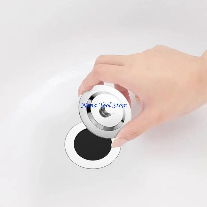 31GJ Bathtub Drain Stopper Universal Washbasin Bath Plug Stainless Steel Sink Plug Cover Bath Tub Water Stopper Durable