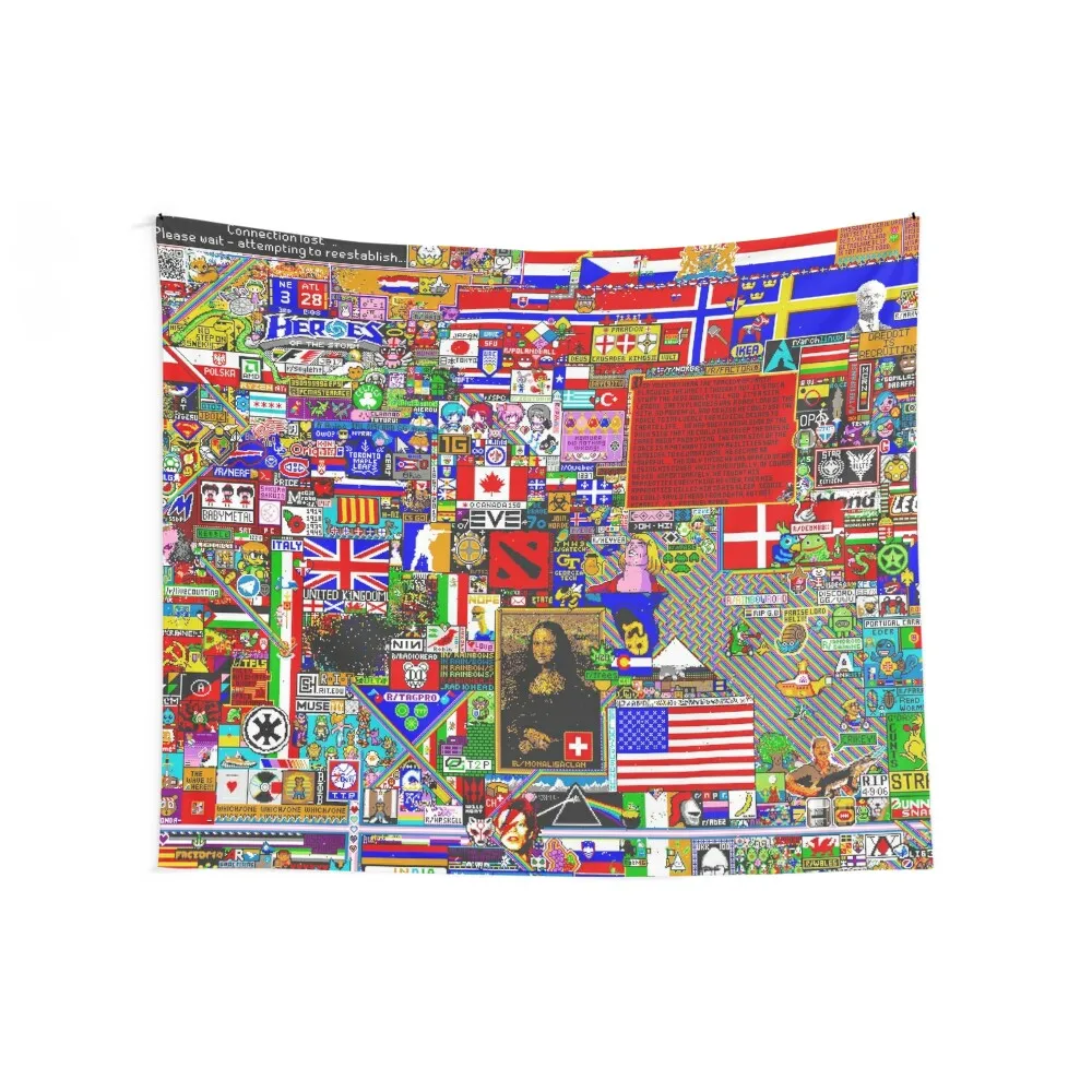 Reddit r/place Final Image - 13k Resolution Tapestry Room Decor Aesthetic Decoration For Home Tapestry