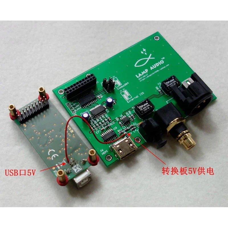 XMOSAmanero Itália Interface digital USB I2S/IIS para placa de saída óptica coaxial SPDIF AES