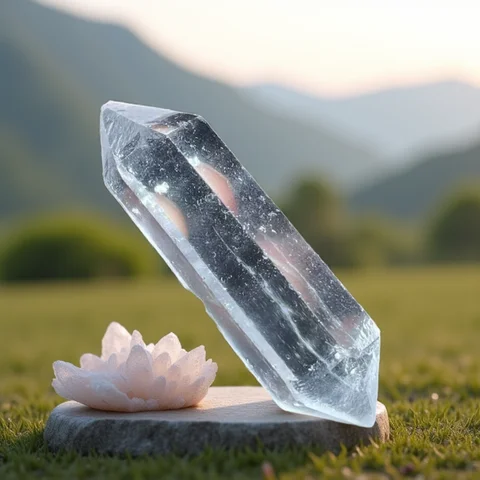 New natural clean quartz Lemlia crystal double pointed healing crystal home decoration from Colombia
