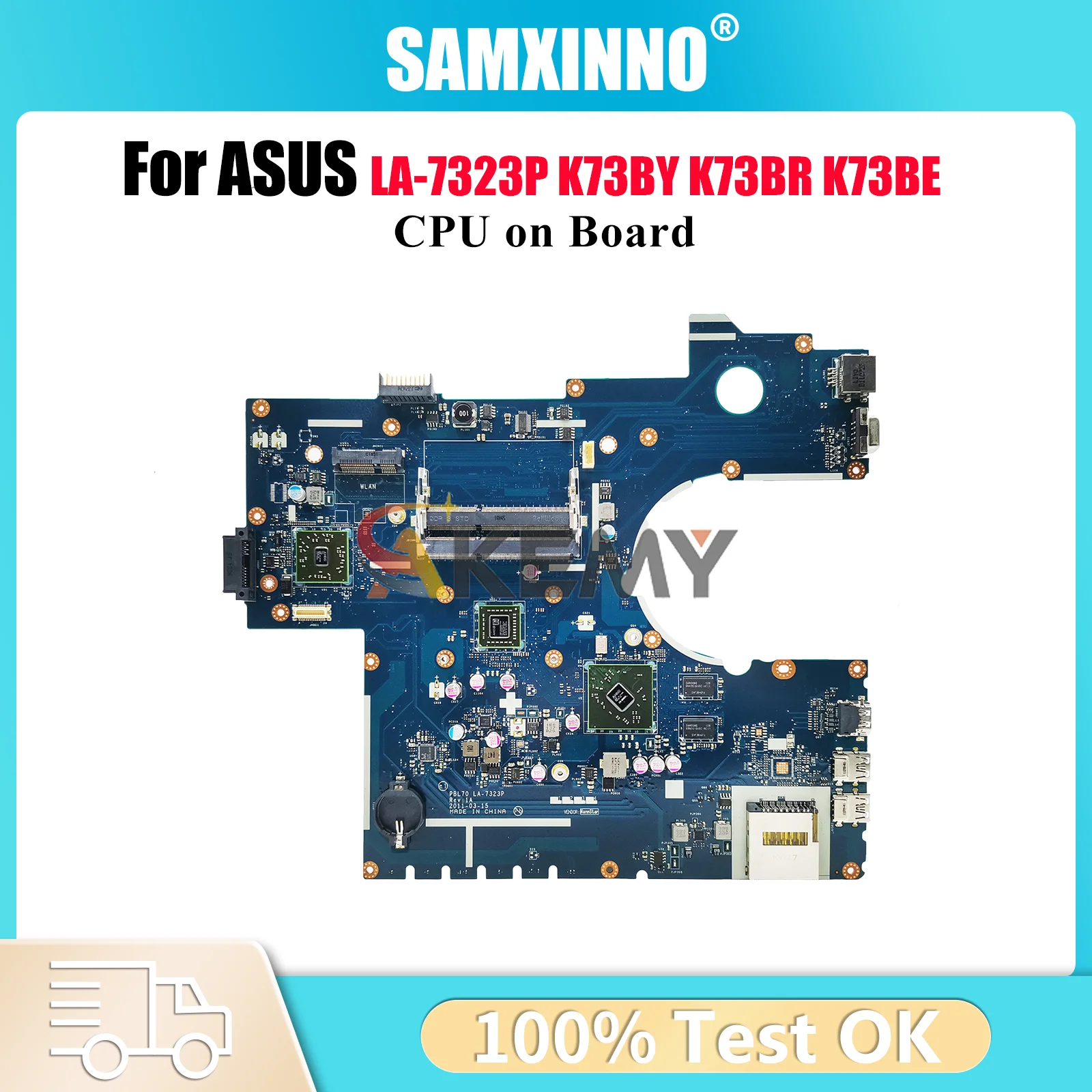 

LA-7323P Материнская плата для ноутбука ASUS K73BR K73B K73BY K73BE Материнская плата для ноутбука с процессором 100% тестирование ОК быстрая доставка Высокое качество