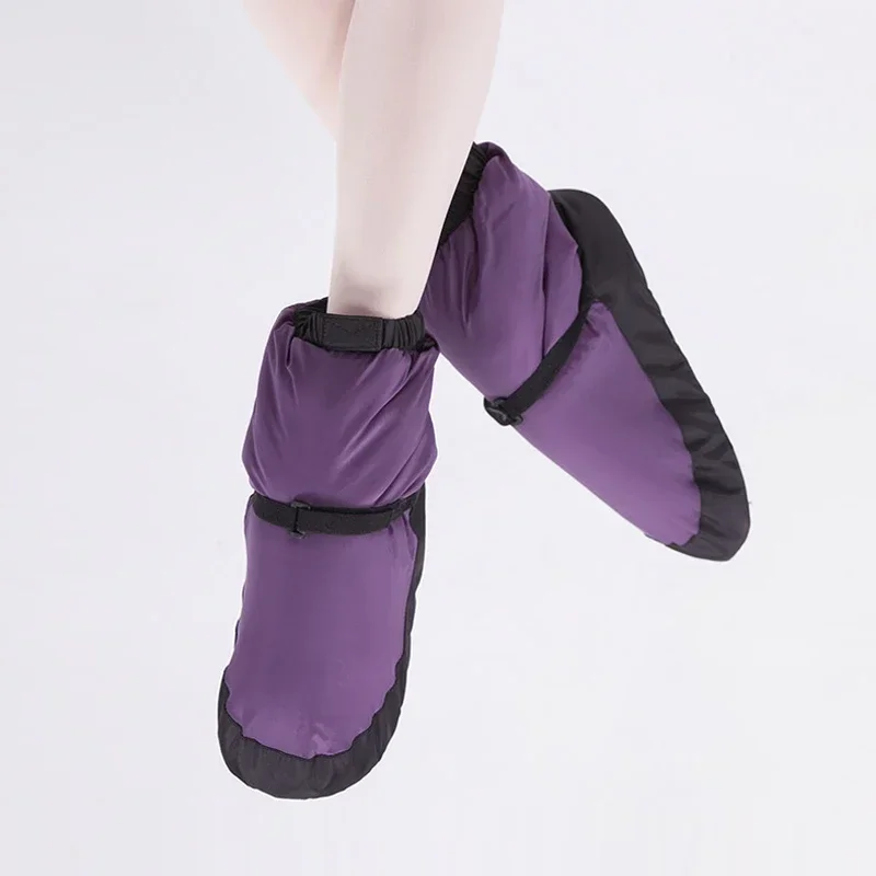 Ladies Black Purple Grey Ballet Castle Flo  Dance Warm Boot Fit for 23cm To 26.5cm Foot Length Warm-up Booties