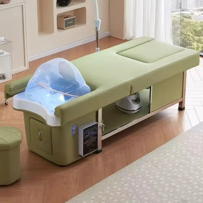 !@！@Salon Backrest Lift Head Spa Hair Washing Massage Table Pedicure Shampoo Bed