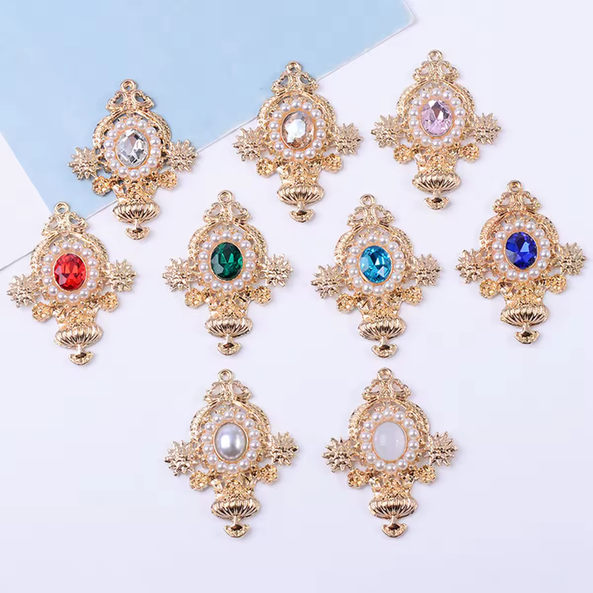 5 PCS/lot Alloy jewelry accessories fashion personality diamond pendant diy hair accessories earrings material