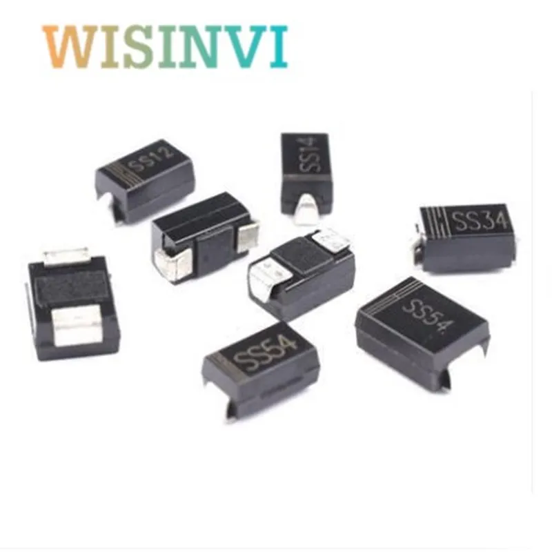 100PCS Schottky diode SMA SS12 SS14 SS16 SS24 SS210 SS34 SS36  Rectifier diode DO-214AC