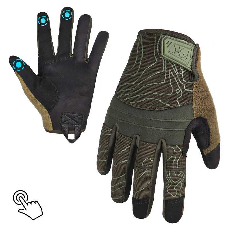 Sports outdoor cycling motorcycle gloves, touch screen training tactical gloves, protective mountaineering combat wear-resistant