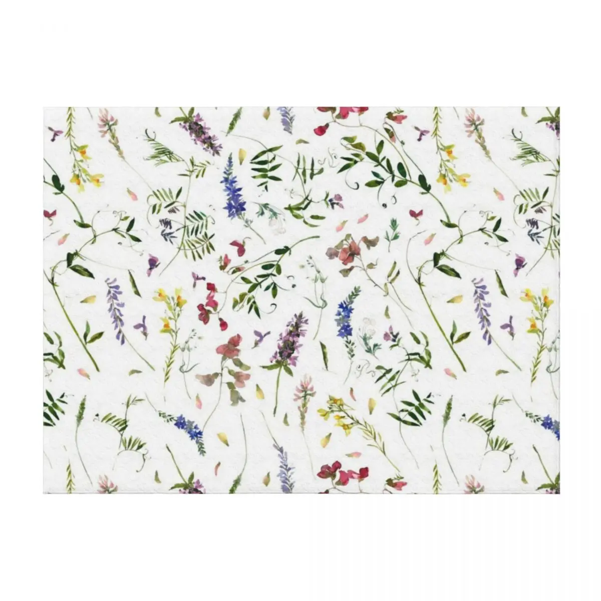 

Wildflowers And Herbs Throw Blanket valentine gift ideas Flannels Summer Softest Blankets