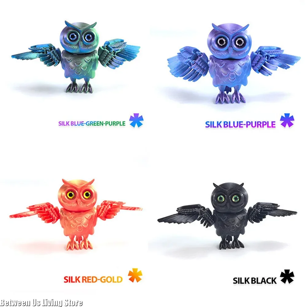 3D Printed Multi-Joint Movable Owl Ornament – Magic School Inspired Home Decor | Interactive Room Decoration & Kid’s Gift