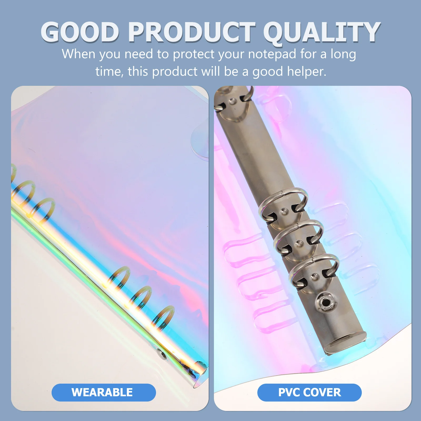 

1Pcs Stylish Book Friendly Material Flexible Reusable Notepad Case for Long Time Use Book Cover School Supply