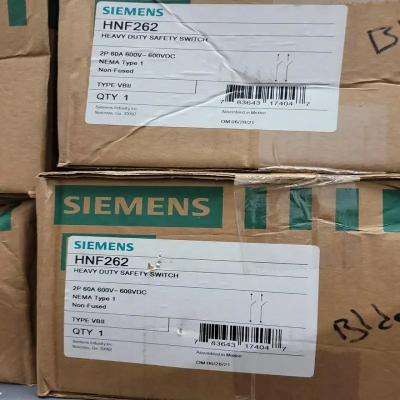 

Original Brand New HEAVY DUTY SAFETY SWITCH HNF262362 60 A 23 POLES 600 V 1 For PLC
