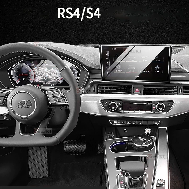 For 2021-2023 Audi RS4 S4 Navigation Central Control Car Film Interior Accessories TPU Transparent Plastics Protector Film Refit