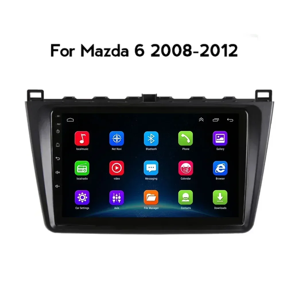 Autoradio pour Mazda 6 GH 2007-12, Android 13, Octa Core, Stéréo, DVD, Navigation GPS, Lecteur, Limitation, Auto Carplay, 2Din