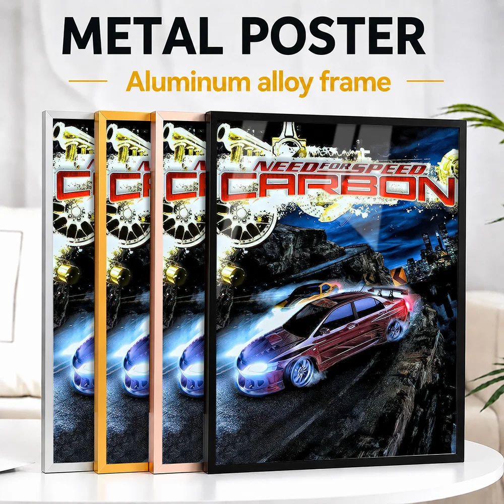 Need For Speed Carbon Game Framed Metal Print Customized Photo Dynamic Adventure Style Wall Art For Bedroom Arcade Lover Gift