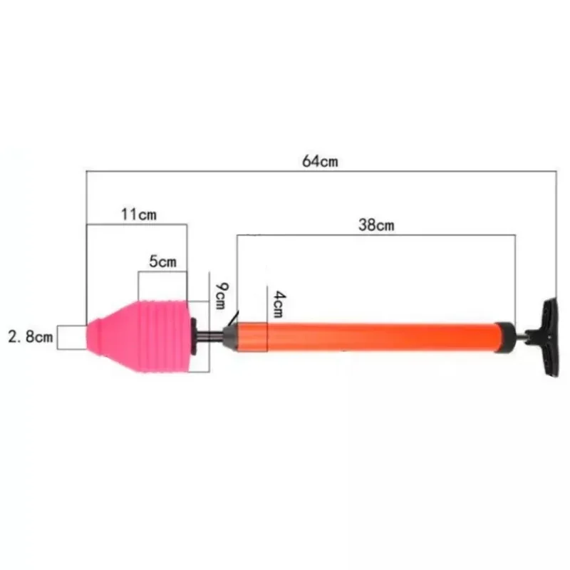 High Pressure Toilet Unclogging Gun Toilet Pipe Plunger Silicone Unclogging Household Air Pressure Toilet Pipe Clogging Remover