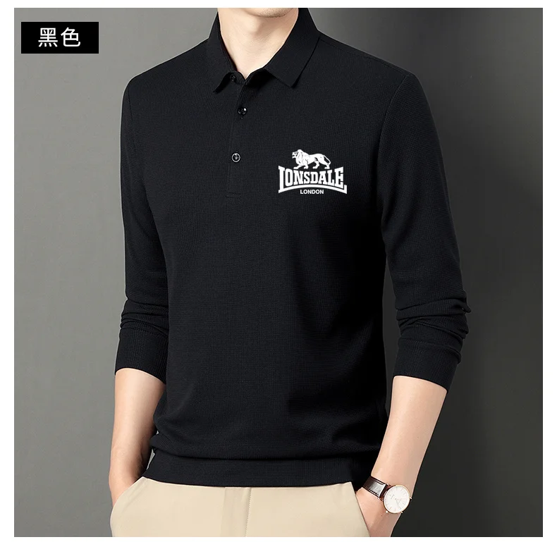 

LONSDALEpolo T-shirt, men's long sleeved, handsome and comfortable, slim fit, sporty, business, luxurious men's summit 2024.