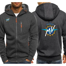 2024 New Mens MV Agusta Jacket Spring Autumn Long Sleeve Fashion Sportswear Casual Zipper Hoody Male Sweatshirts