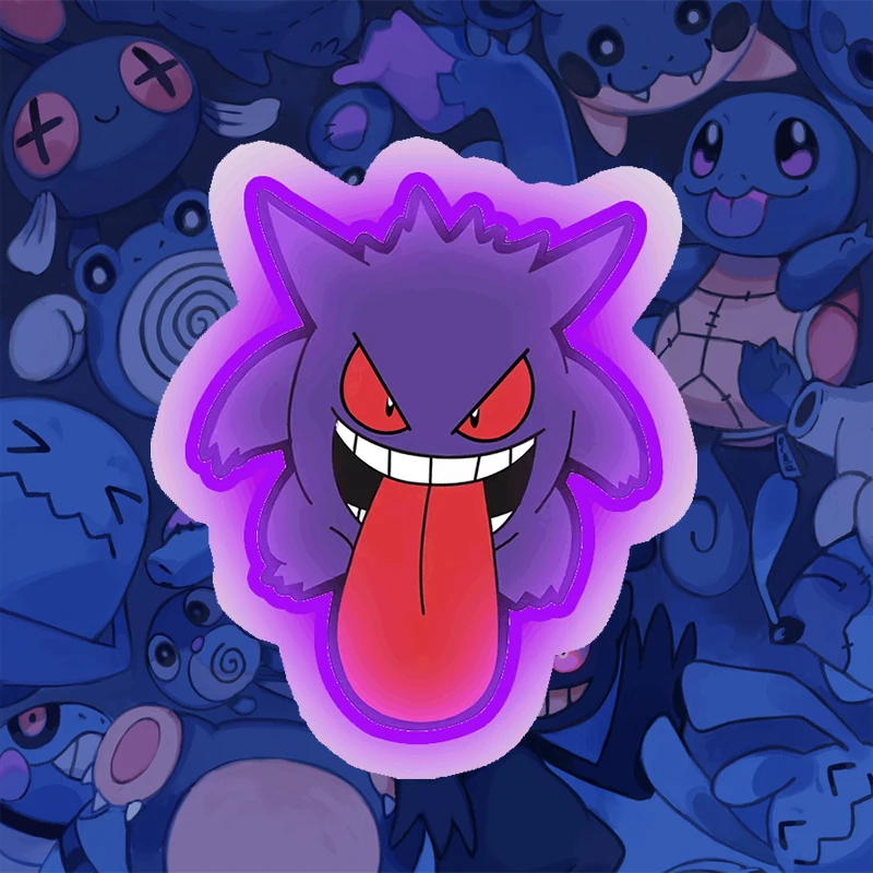 ポケモン-ゲンガー-led-ネオンサイン-アニメ-漫画-ネオンライト-ゲームルーム装飾-usb電源-誕生日-クリスマス-プレゼント-アニメ愛好家向け